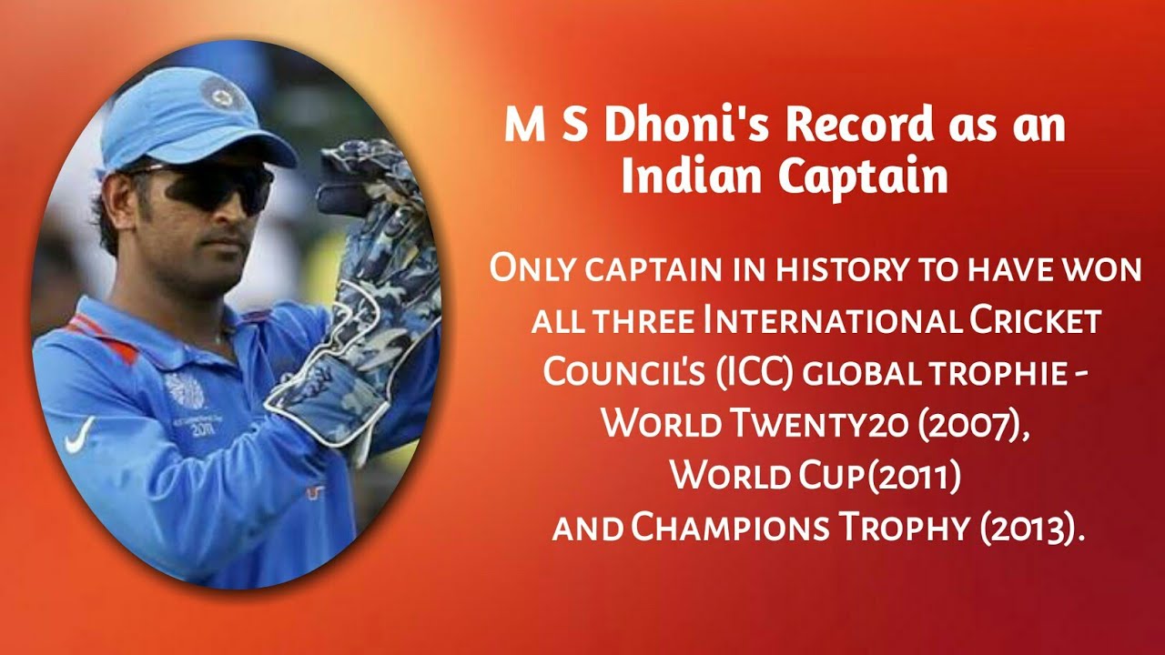M S Dhoni Captaincy Records | MS Dhoni's record as an Indian captain.