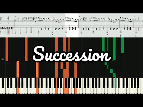 Succession Main Title Theme piano tutorial thumbnail