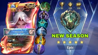 WHEN MYTHICAL IMMORTAL HANABI GOES BACK TO EPIC!!😈 HANABI NEW SEASON BEST BUILD &amp; EMBLEMS TO RANK UP