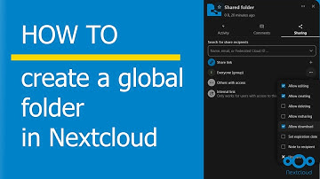 How to create a global folder in Nextcloud