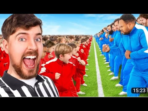 100 Kids VS 100 Adults For $500000 #mrbeast