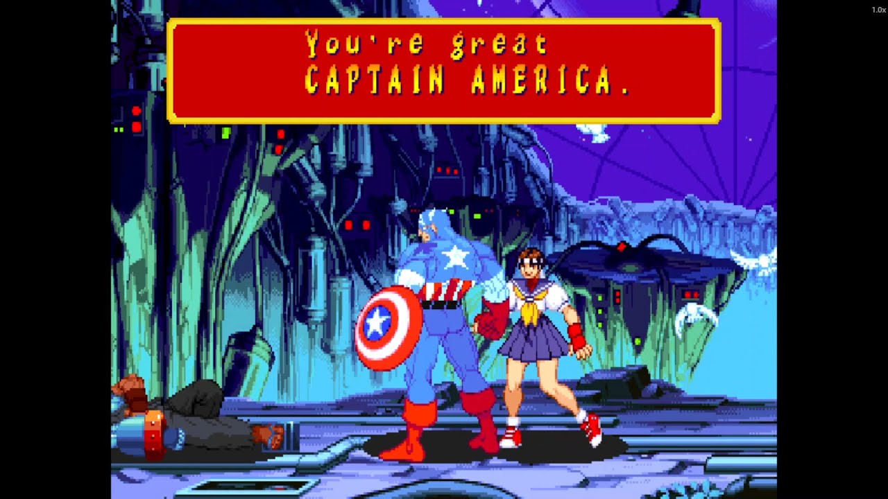 SAKURA & CAPTAIN AMERICA — Spirit and Justice | Marvel Super Heroes vs Street Fighter Retro Tag Team