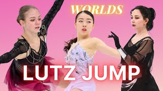 Best Ladies Lutz Jump? World Championships 2021  Lutz Edge Analysis