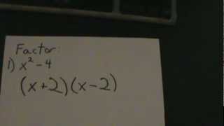 Factor X Squared Minus 4