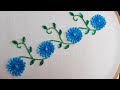 Simple Floral Border Design (Hand Embroidery Work)