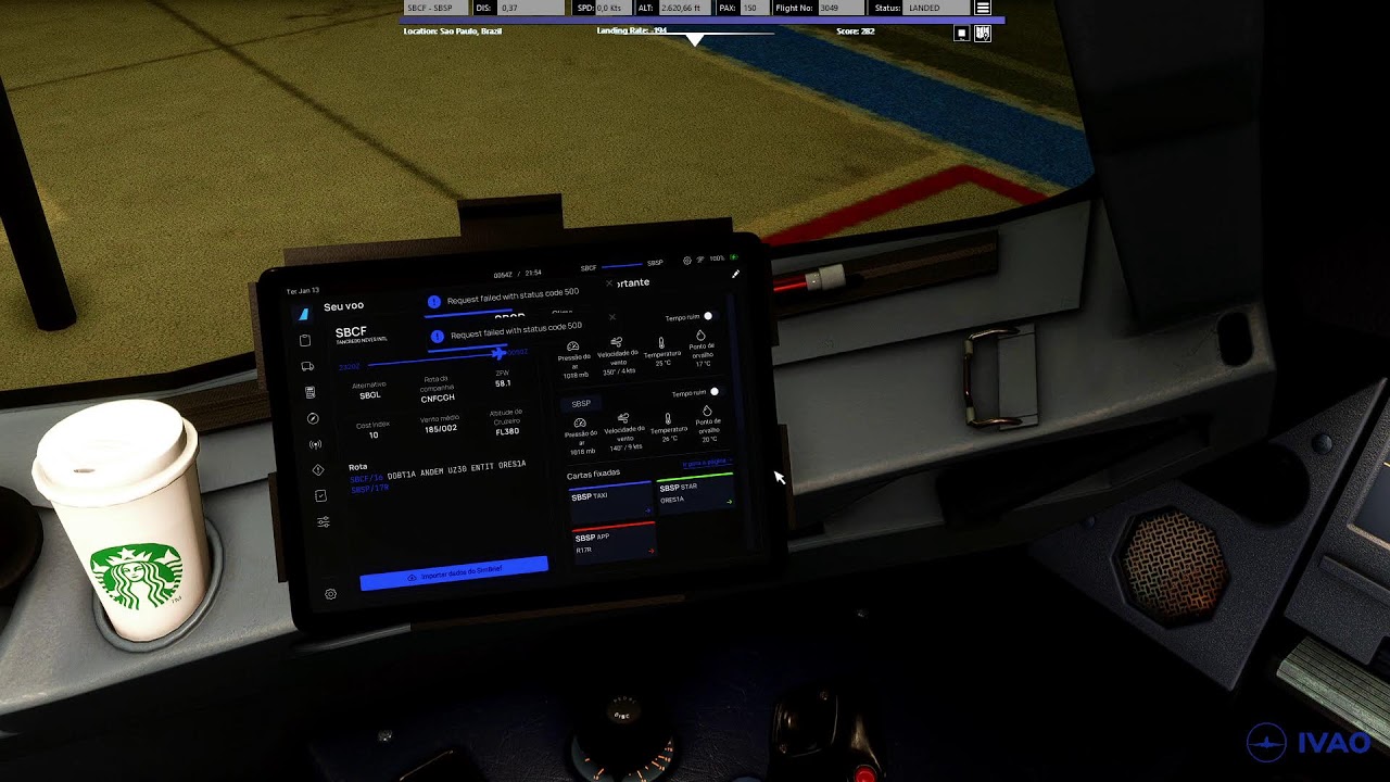 MSFS 2020 | Ponte Aérea Noturna: Belo Horizonte → São Paulo [IVAO]