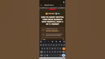 HOW TO SHORT CRYPTO: TURN BEAR MARKETS INTO PROFITS | PART 4 OF 5 | MEMEFI New Video Code