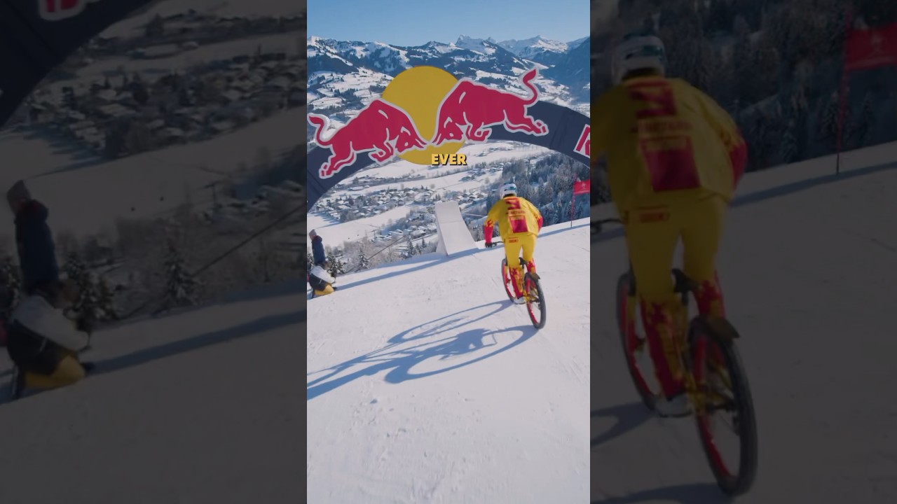Biking Down The World’s Steepest Ski Slope 🥶