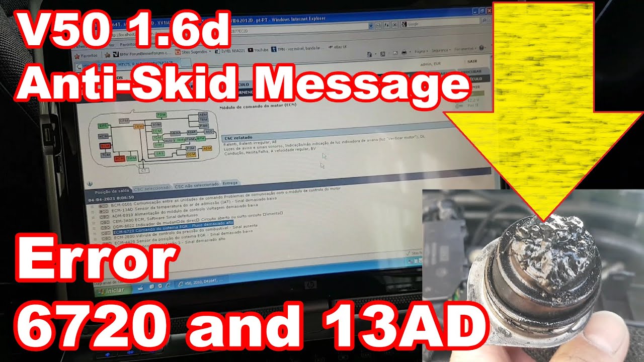 Volvo 1.6d AntiSkid warning... Got there in the end...😋 YouTube