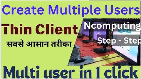 Thin Client | Create user accounts in windows | #thinclient #ncomputing