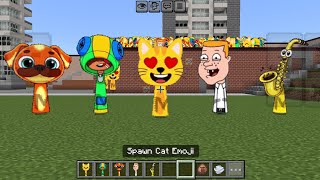 Sprunki OC Cat Emoji added in Minecraft PE