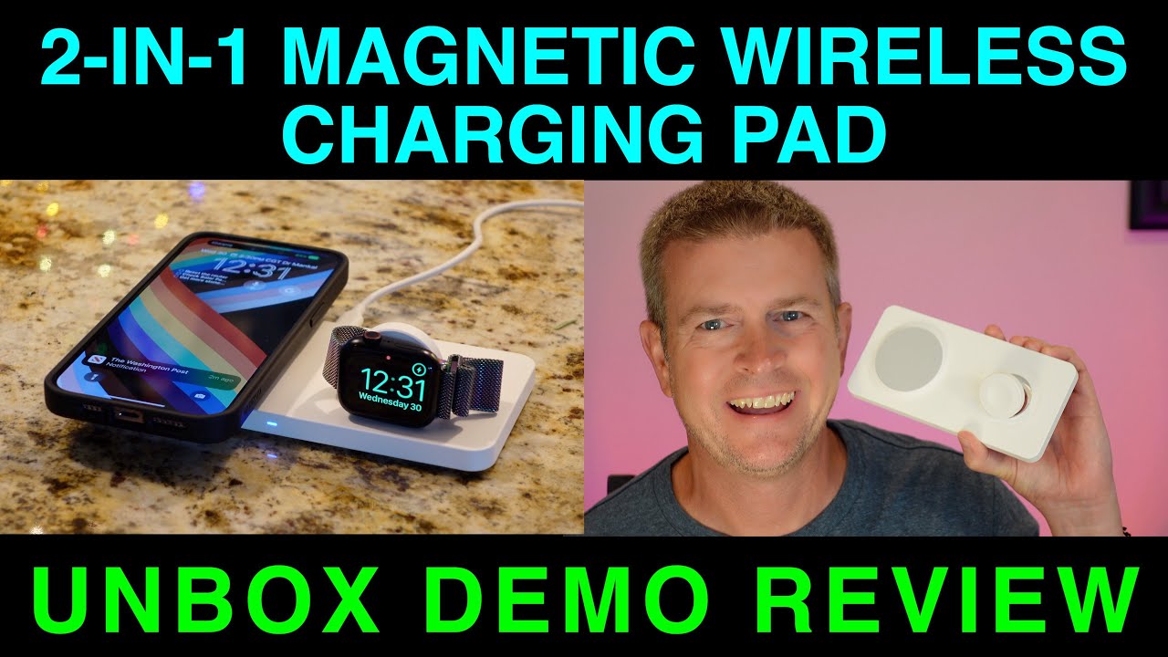 2-in-1 iPhone Apple Watch Wireless Magnetic Charger MagSafe Compatible  Unbox Demo Review 