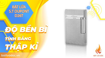 Hộp Quẹt Bật Lửa Dupont D26T Họa Tiết Kẻ Ô Vuông Tiếng Kêu Vang Và Ngân