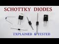 Understanding Schottky diodes (with bench tests)