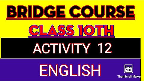 10th class setu abhyaskram (Bridge course)English day 12/statement 12