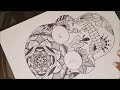 HOW TO DRAW mandala skull