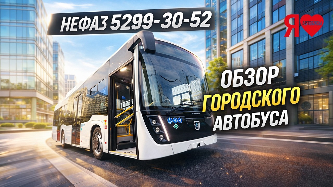 🚌 НЕФАЗ 5299-30-52 Обзор. Полунизкопольный, три двери газ, автомат. В наличии!