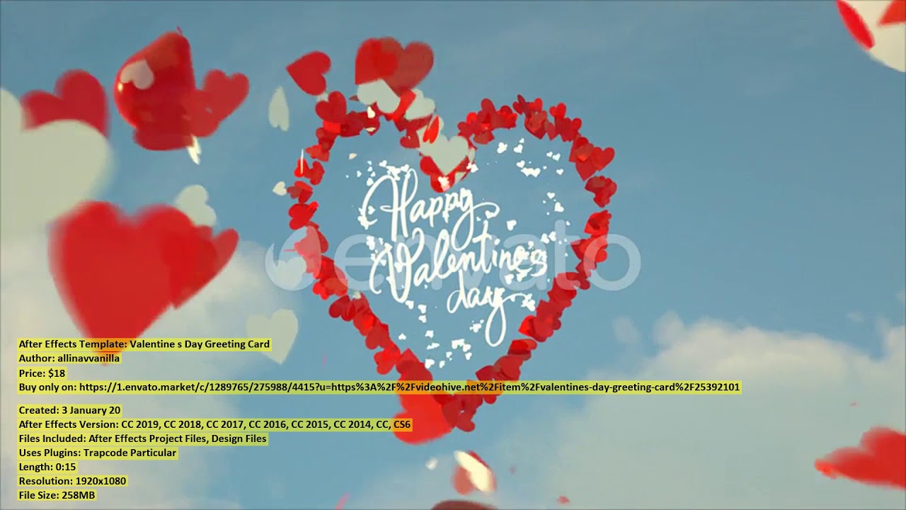 Valentine S Day Greeting Card After Effects Template VideoHive 