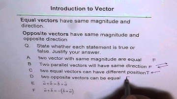 Opposite and Equal Vectors Q1 - EDEXCEL - GCSE