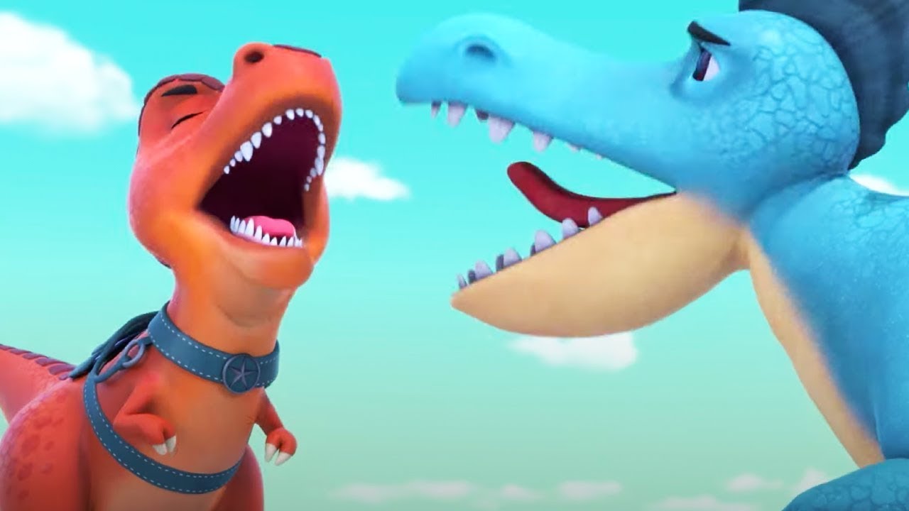 T-Rex Vs Spinosaurus | Dino Ranch | Cartoons for Kids | WildBrain Kids