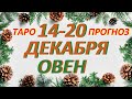 Овен  с 14 по 20 декабря . Общий Таро прогноз Мари Рос по знакам Зодиака  на все сферы жизни.