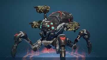 War robots game play with the INVADER mace cudgel , and Fafnir