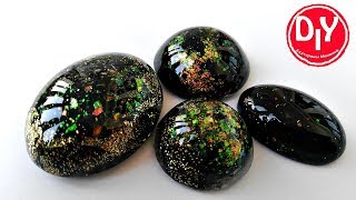 Black opal from epoxy resin with their own hands / DIY / Master class
