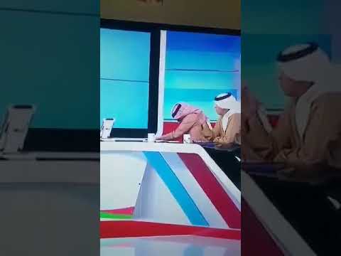 حالة اغماء للمحلل الرياضي الإماراتي عبدالرحمن محمد في أستديو دبي الرياضية.