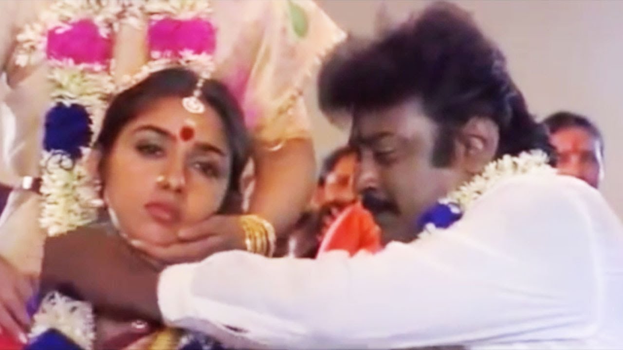 En Asai Machan   Climax emotional sad scene Vijaykanth get marry with Revathi dead body  do funeral