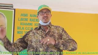 MHE.MANSOOR, ALIPIA ZAIDI YA MATAWI 80 KWA KUFUNGUA AKAUNTI ZA MATAWI YA CCM KTK JIMBO LA KWIMBA.