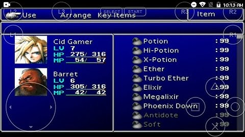 Final Fantasy VII - PSX - Cheat Codes #emulator #cheatcodes