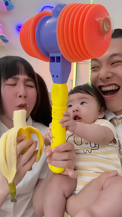 Chicken VS Banana Emoji Food Challenge ASMR 🍌🍗👶🏻 #funny #newborn #shorts #mukbang