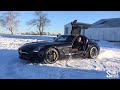 SNOW DONUTS with My Friend's SLS AMG Black Series! Convoy with the LOUDEST Murcielago