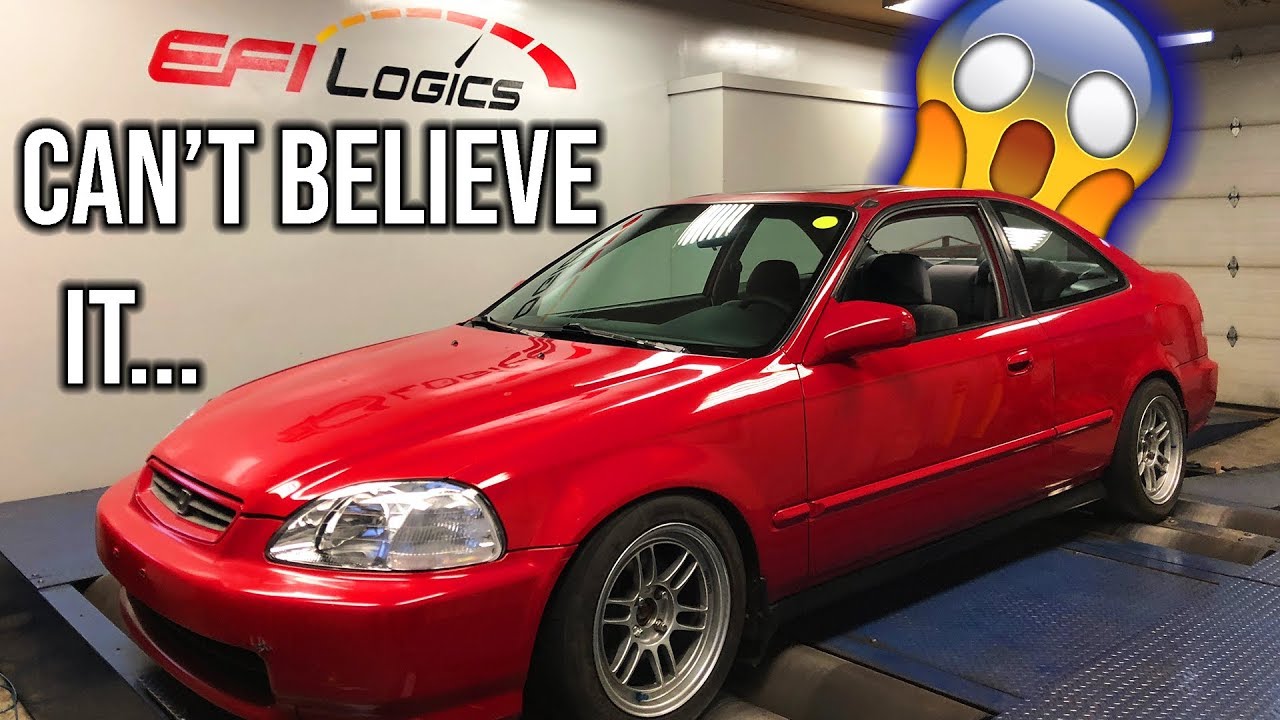 ricer civic hits the dyno youtube