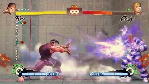 Training in SSF4 (Newbie in training mode) - Shinku Hadouken