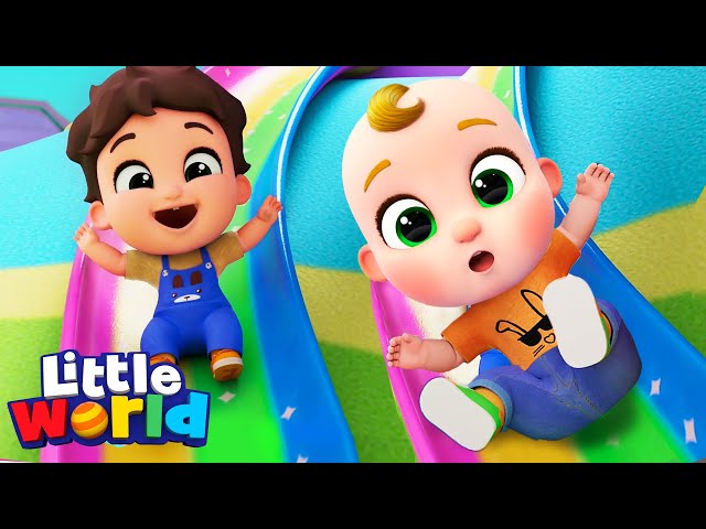 Ten Babies On The Slide | Kids Songs & Nursery Rhymes by Little World class=