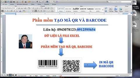 PHẦN MỀM TẠO MÃ QR VÀ BARCODE TỪ FILE EXCEL