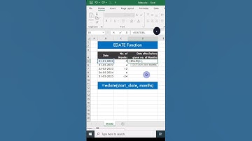 EDATE - MS Excel 2021 #short