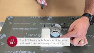 AluSplash Installation Tips | 5. Finding the Centre of the Drill Hole