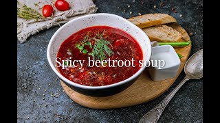 Spicy beetroot soup