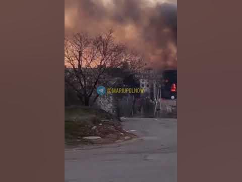 Мариуполь. Куинджи, 142, 142а, 150 горят, март 22г. - YouTube