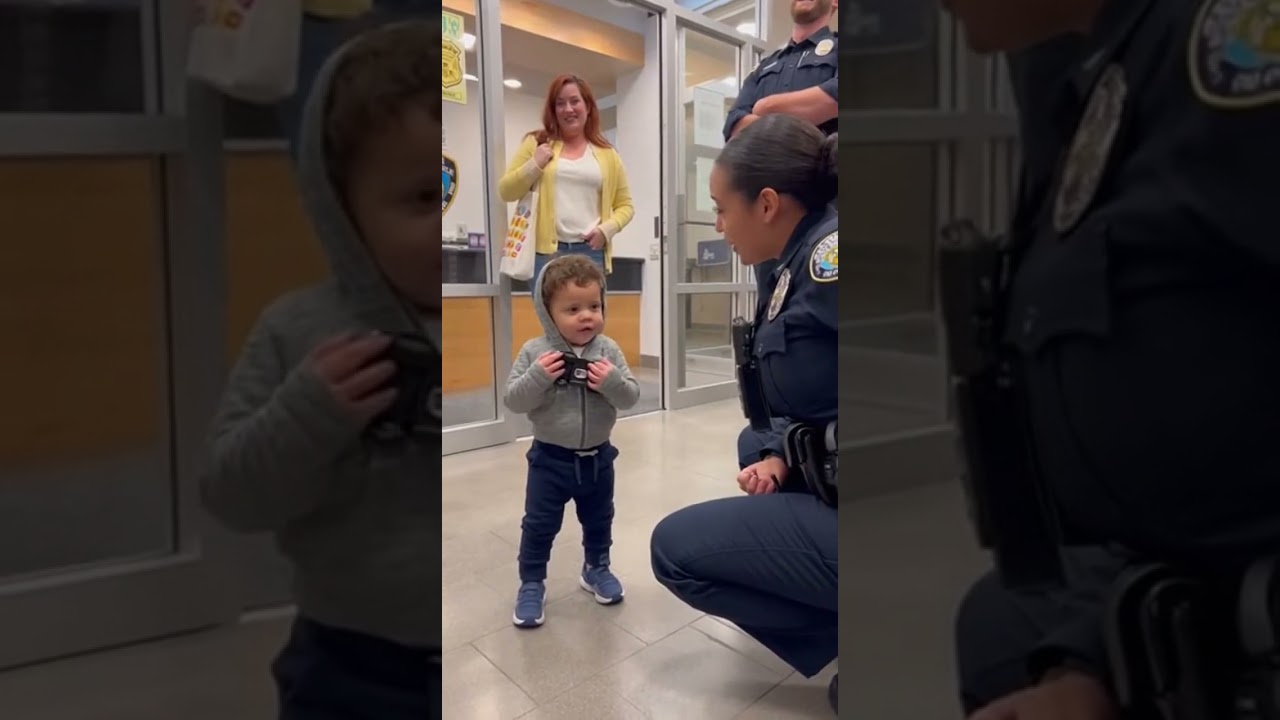 “Toddler Logic Meets the Police Station 🚔💛”