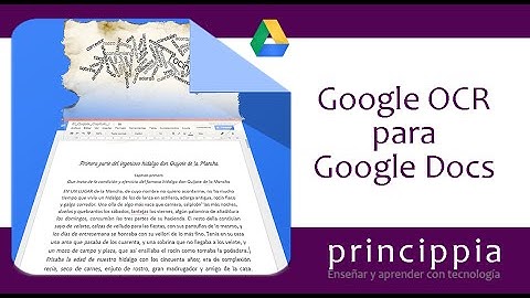 Google OCR. Convierte el texto de una imagen en un archivo de Google Docs