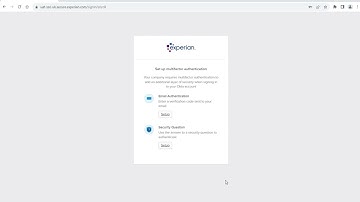 Experian New User Setup