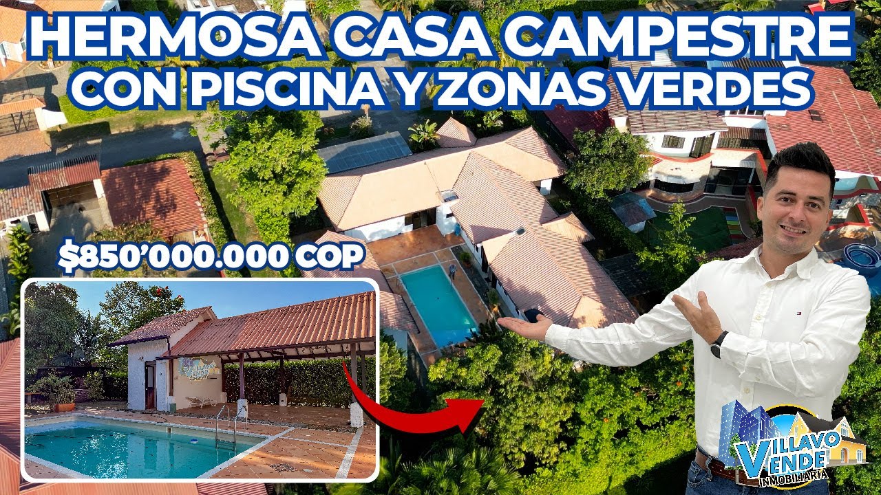 Hermosa Casa Campestre con piscina en Villavicencio 🤩