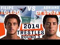 Filipe Toledo VS Adriano De Souza Battle it out in SUPER RIPPABLE at the 2014 Hurley Pro Trestles