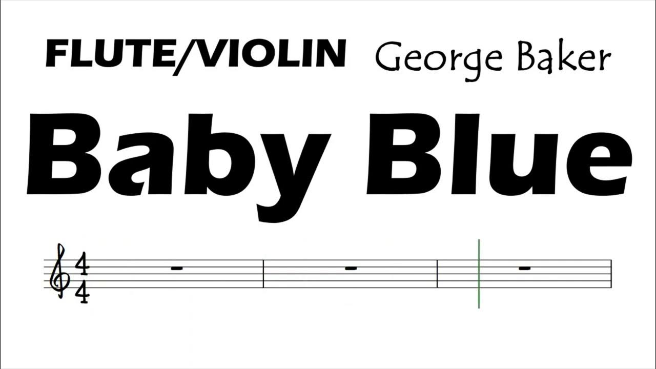 Baby Blue Flute Violin Sheet Music Backing Track Play Along Partitura