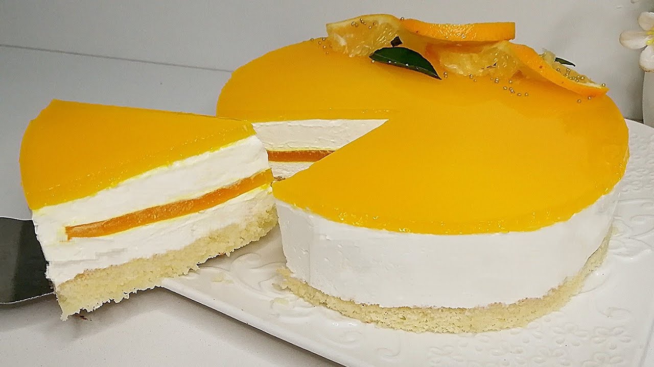 تحلية باردة و منعشة بالبرتقال بطريقة سهلة و مبسطة😋🍊