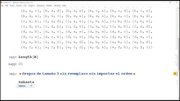 Formacion de Grupos con Wolfram