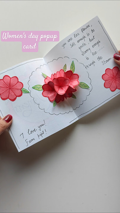 🥰STUNNING HAPPY WOMEN'S Day DIY POP UP Greeting Card 🥰